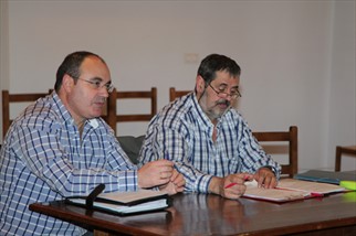 Alfredo Ansa y Felipe Orabengoa, presidentes de Tafalla y de FeBeNa respectivamente (www.ahorazonamedia.com)