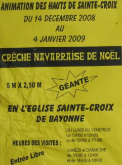 Cartel de la exposición del "Creche Navarraise de Noel"