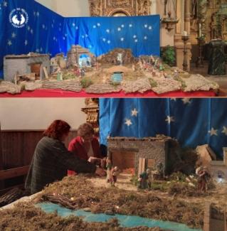 Belén en la iglesia de San Cristóbal en Navascués