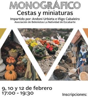 Cartel Monográfico cestas y miniaturas 2026