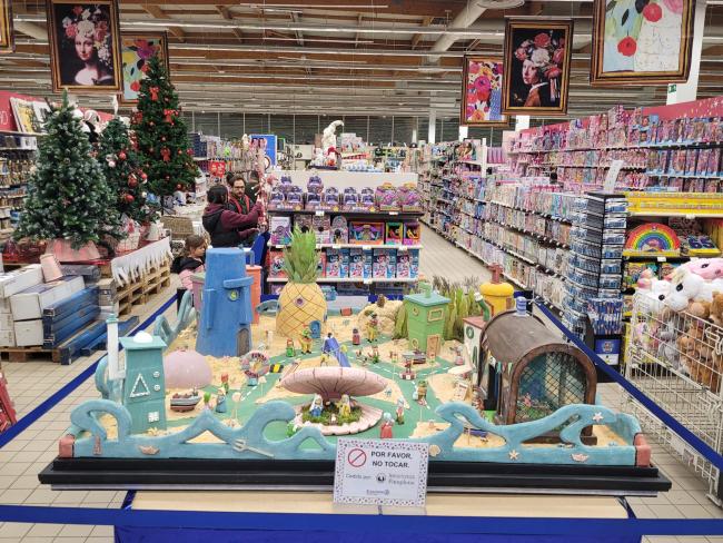 Belén en el hipermercado E. Leclerq, navidad 2023