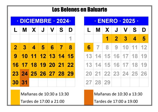 Calendario Baluarte 2024