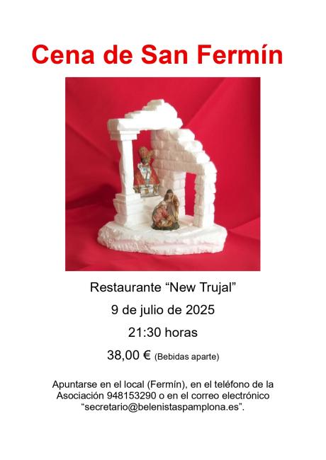 Cartel cena de San Fermín