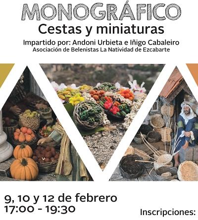 Cartel Monográfico cestas y miniaturas 2026