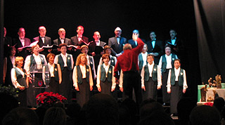La Coral Oberena, interpretando villancicos