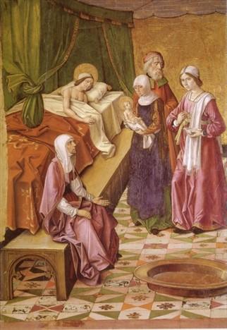 Nacimiento de la Virgen, Pedro Berruguete (www.aciprensa.com)