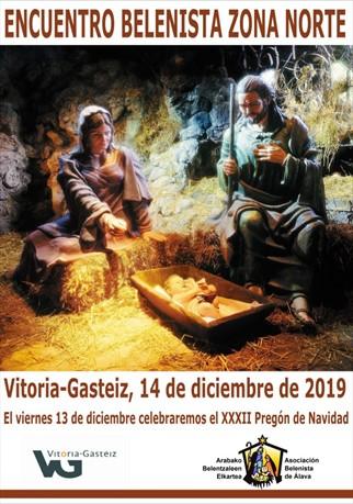 Cartel de la próxima jornada belenista en Vitoria